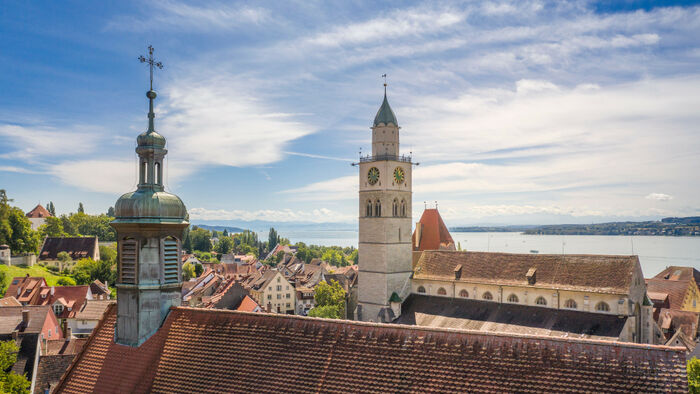 Blick über Überlingen und Münster auf den Überlinger See